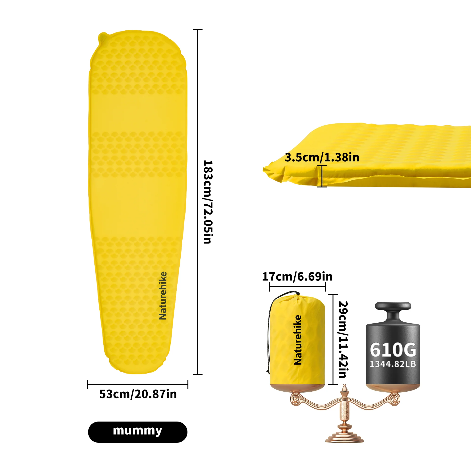 Yugu™ R3.6 Ultralight Self-Inflating Sleeping Pad - Image 6